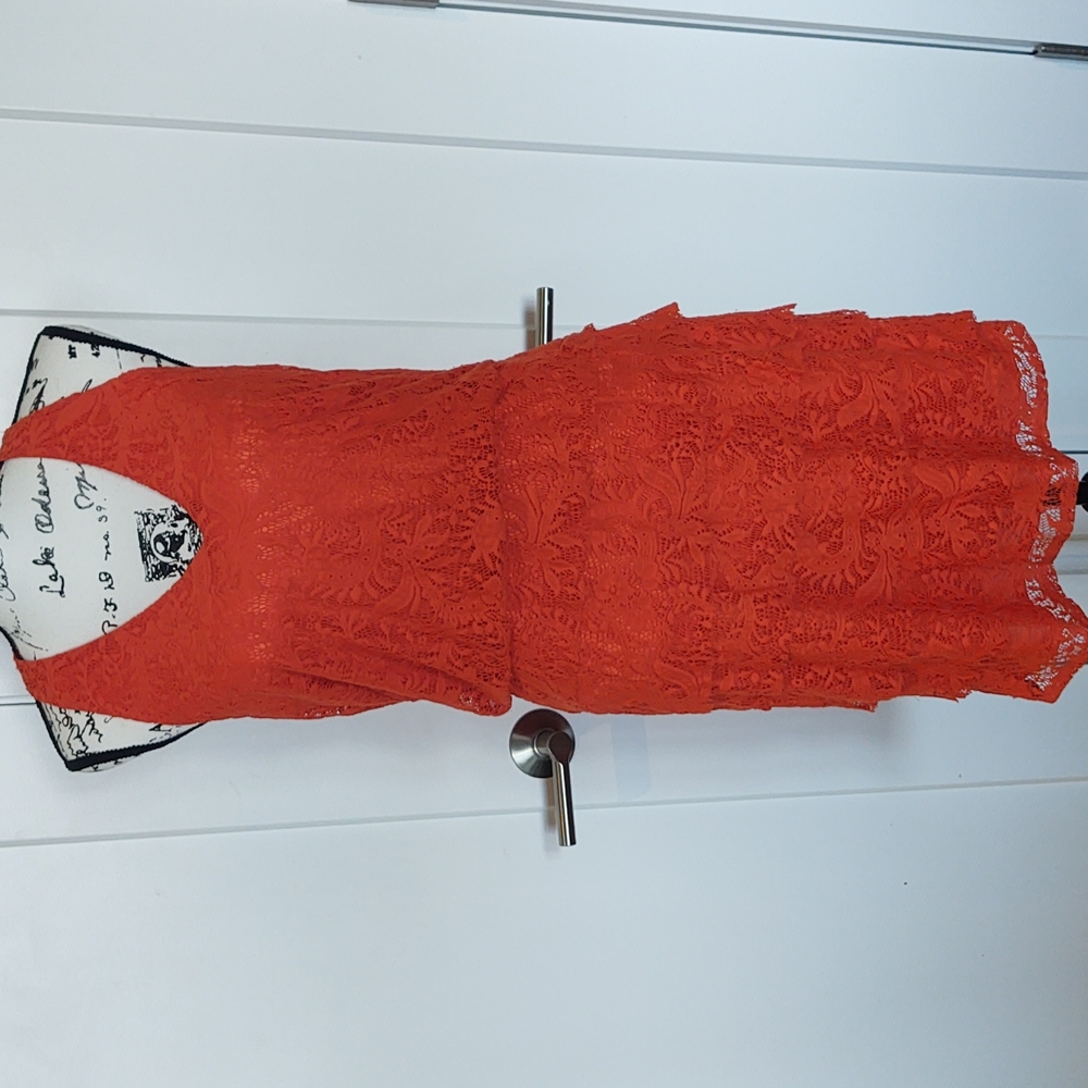 Lace Laundry Orange Dress